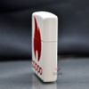 Zippo Sơn Trắng In Logo Ngọn Lửa Zippo Motif Z103
