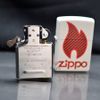 Zippo Sơn Trắng In Logo Ngọn Lửa Zippo Motif Z103