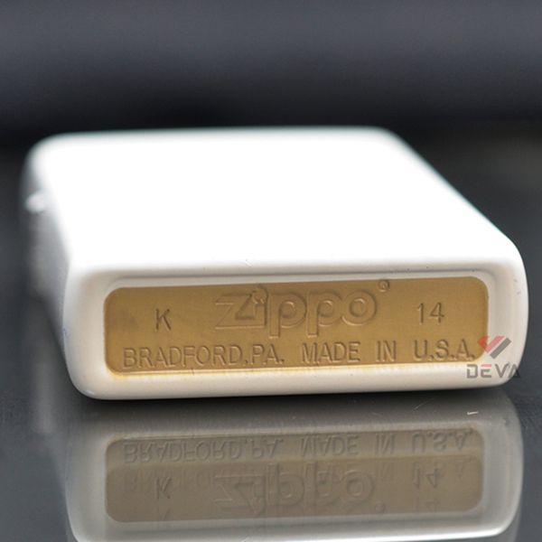 Zippo sơn trắng trơn ZT05