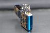 Zippo Xanh Sapphire Khắc Quan Vân Trường Mạ Vàng ZK39