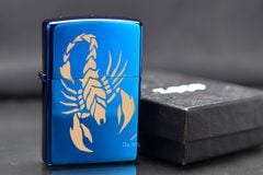 Zippo Xanh Sapphire Khắc Bọ Cạp ZK31