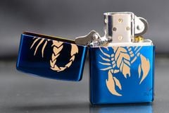 Zippo Xanh Sapphire Khắc Bọ Cạp ZK31