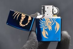 Zippo Xanh Sapphire Khắc Bọ Cạp ZK31
