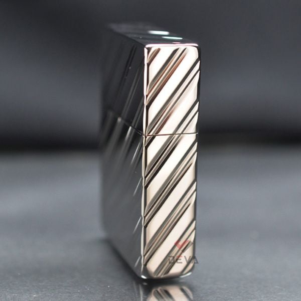 Zippo Tái Bản 1935 Mạ Bạch Kim Kẻ Chéo Platinum Plate ZN389