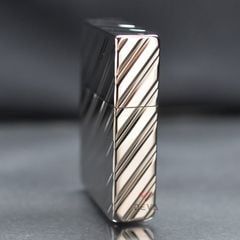 Zippo Tái Bản 1935 Mạ Bạch Kim Kẻ Chéo Platinum Plate ZN389