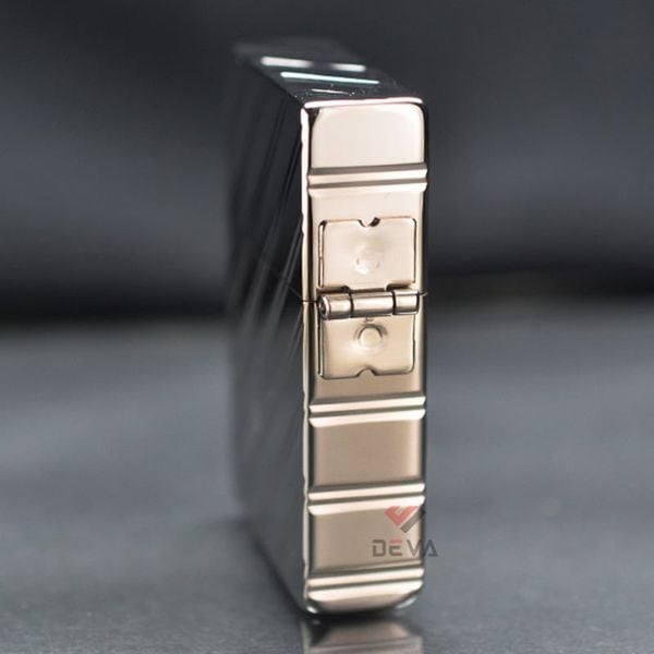 Zippo Tái Bản 1935 Mạ Bạch Kim Kẻ Chéo Platinum Plate ZN389