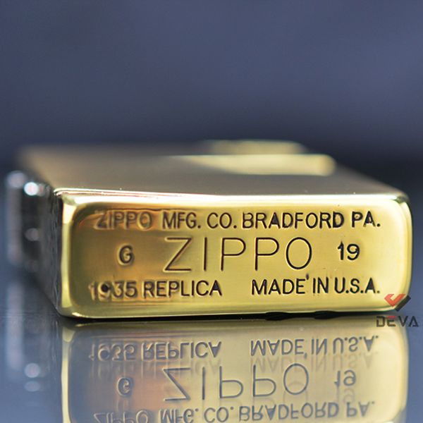 Zippo tái bản 1935 chặt góc cạnh hoa văn gõ búa ZN309