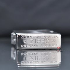 Zippo tái bản 1935 chặt góc hoa văn đường tròn đồng tâm ZN310