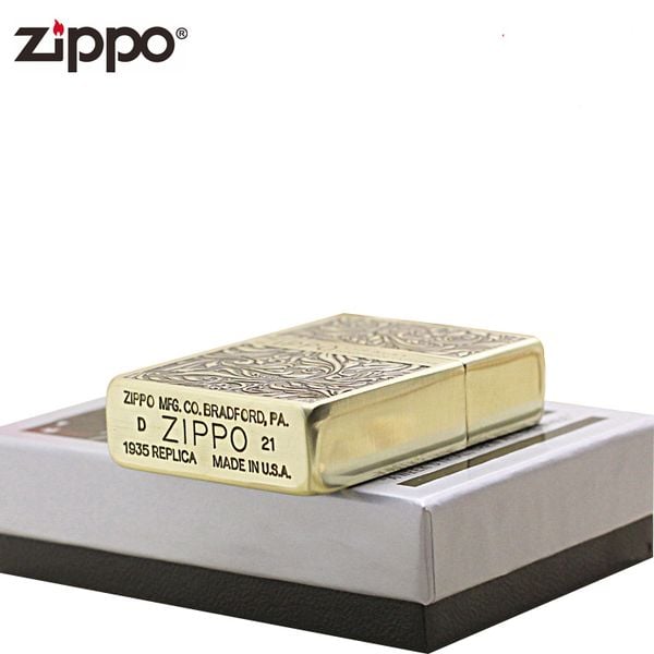 Zippo Tái Bản 1935 Hoa Văn Cổ Điển Số Giới Hạn ZN134