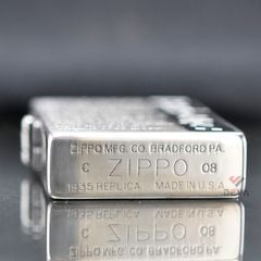 Zippo tái bản 1935 mạ bạc chữ nổi Z213