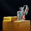 Zippo Bọc Lưới Mạ Vàng Đầu Lân Sư Rồng Cầu Tài Lộc ZN147