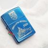Zippo tàu chiến khắc mạ vàng ZK44
