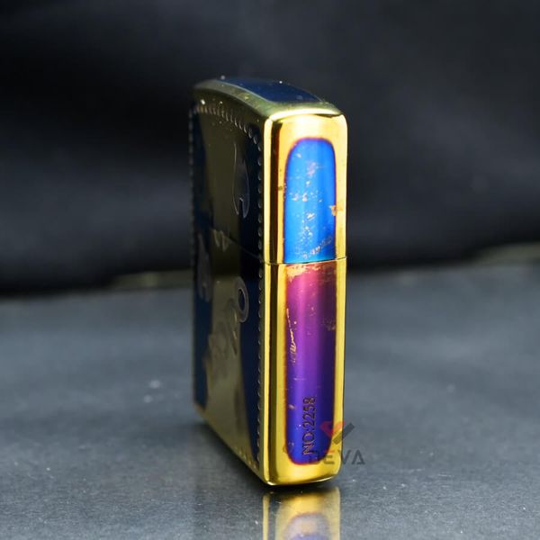 Zippo Đồng Cháy Khắc Chìm Logo Và Ngọn Lửa Zippo ZN314