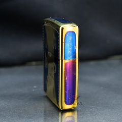 Zippo Đồng Cháy Khắc Chìm Logo Và Ngọn Lửa Zippo ZN314