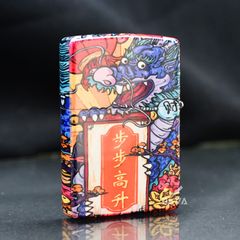 Zippo Sơn Màu Chủ Đề Rồng Chúc Phúc ZN329