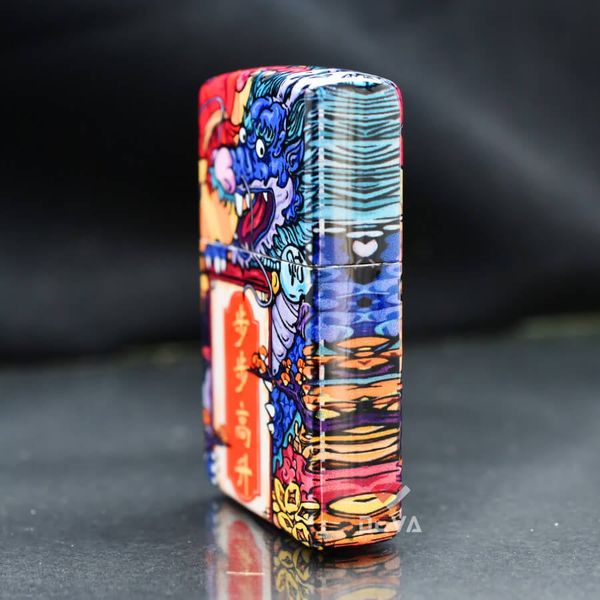 Zippo Sơn Màu Chủ Đề Rồng Chúc Phúc ZN329