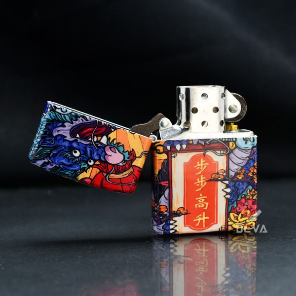 Zippo Sơn Màu Chủ Đề Rồng Chúc Phúc ZN329