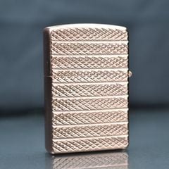 Zippo vàng hồng kẻ vân nổi ZN284