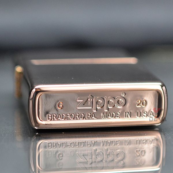 Zippo Vàng Hồng Trơn Bóng Rose Gold ZT12