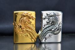 Zippo ốp Emblem rắn 8 đầu Yamata no Orochi ZN324