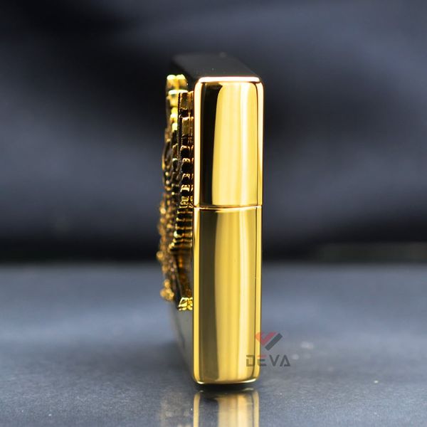 Zippo Vintage Mạ Vàng Ốp Emblem Đại Bàng Tung Cánh ZN144