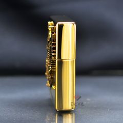 Zippo Vintage Mạ Vàng Ốp Emblem Đại Bàng Tung Cánh ZN144