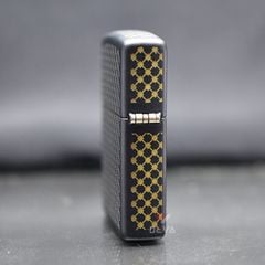 Zippo Mỹ chính hãng sơn đen mờ in hoa văn Vip Z193