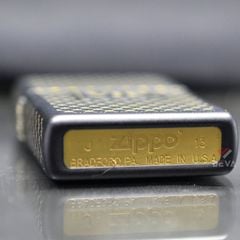 Zippo Mỹ chính hãng sơn đen mờ in hoa văn Vip Z193