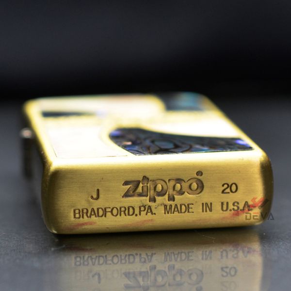 Zippo Vòng Xoáy Khảm Trai ZN381