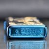 Zippo xanh cha mẹ mạ vàng Z255