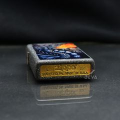 Zippo In Chủ Đề Rồng Lửa Fiery Dragon Design Z192