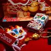 Set Zippo Bọc Lưới Mạ Bạc Múa Sư Tử Như Ý Cát Tường ZN209