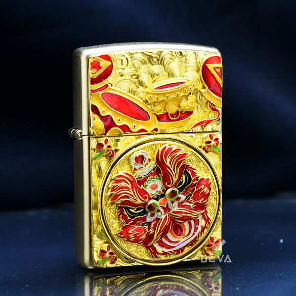 Zippo Vòng Xoay Đầu Sư Tử Cầu Được Ước Thấy ZN250