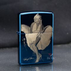Zippo Xanh In Chủ Đề Nữ Minh Tinh Điện Ảnh Marilyn Monroe ZN279