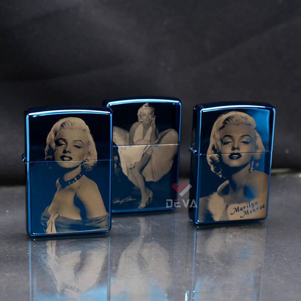 Zippo Xanh In Chủ Đề Nữ Minh Tinh Điện Ảnh Marilyn Monroe ZN279