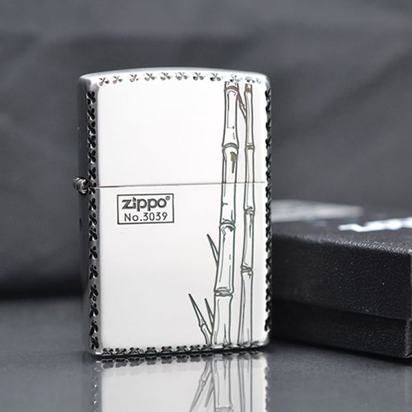 Zippo Xuất Nhật Hình Cây Trúc ZN218