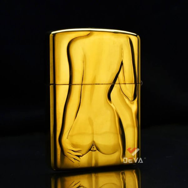 Zippo Armor Khắc Hình Cô Gái Khỏa Thân Nghệ Thuật ZN212