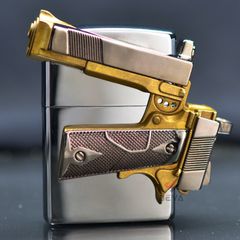 Zippo xuất Nhật Ốp Cây Súng Ngắn Colt M1911 3D ZN356