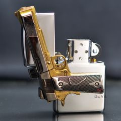 Zippo xuất Nhật Ốp Cây Súng Ngắn Colt M1911 3D ZN356