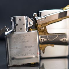 Zippo xuất Nhật Ốp Cây Súng Ngắn Colt M1911 3D ZN356