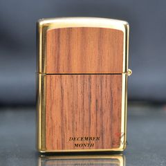 Zippo xuất Nhật ốp gỗ óc chó khảm trai Chủ Đề Camel ZN346