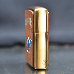 Zippo xuất Nhật ốp gỗ óc chó khảm trai Chủ Đề Camel ZN346