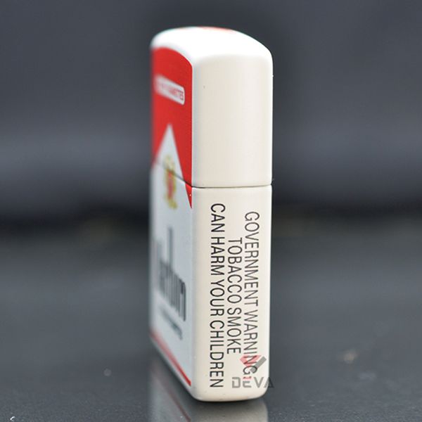 Zippo xuất Nhật Sơn Trắng In Chủ Đề Marlboro ZN355