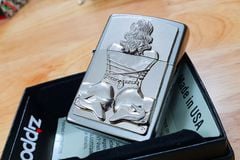 Zippo ốp Emblem Cô Gái Gợi Cảm ZN244