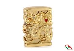 Zippo ốp Emblem hình rồng vàng ZD26