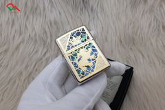 Zippo Armor  Kì Lân ốp khảm trai 2 mặt ZN222