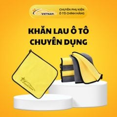 Khăn Lau Xe Microfiber 3M Cao Cấp – 2 Mặt Vàng Xám, Siêu Thấm, Không Xù Lông, Chuyên Dụng Ô Tô