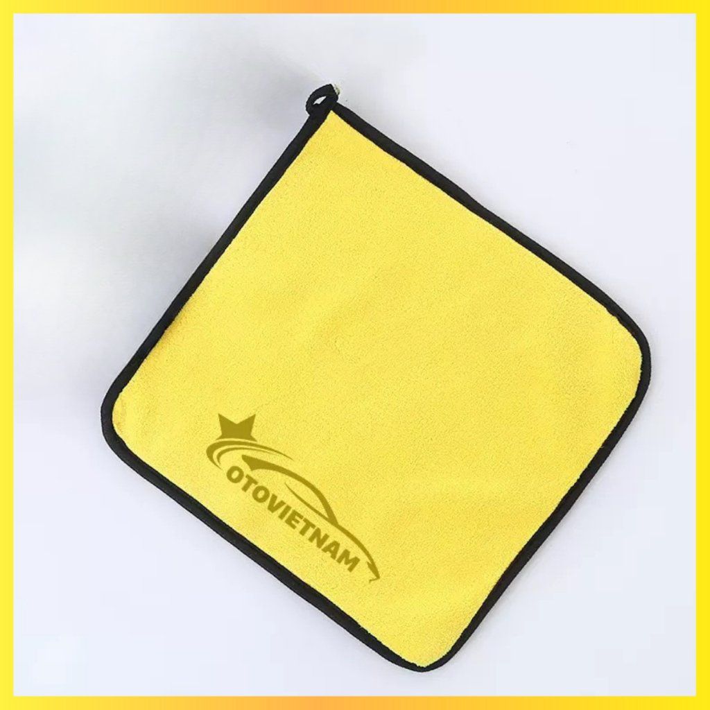 Khăn Lau Xe Microfiber 3M Cao Cấp – 2 Mặt Vàng Xám, Siêu Thấm, Không Xù Lông, Chuyên Dụng Ô Tô