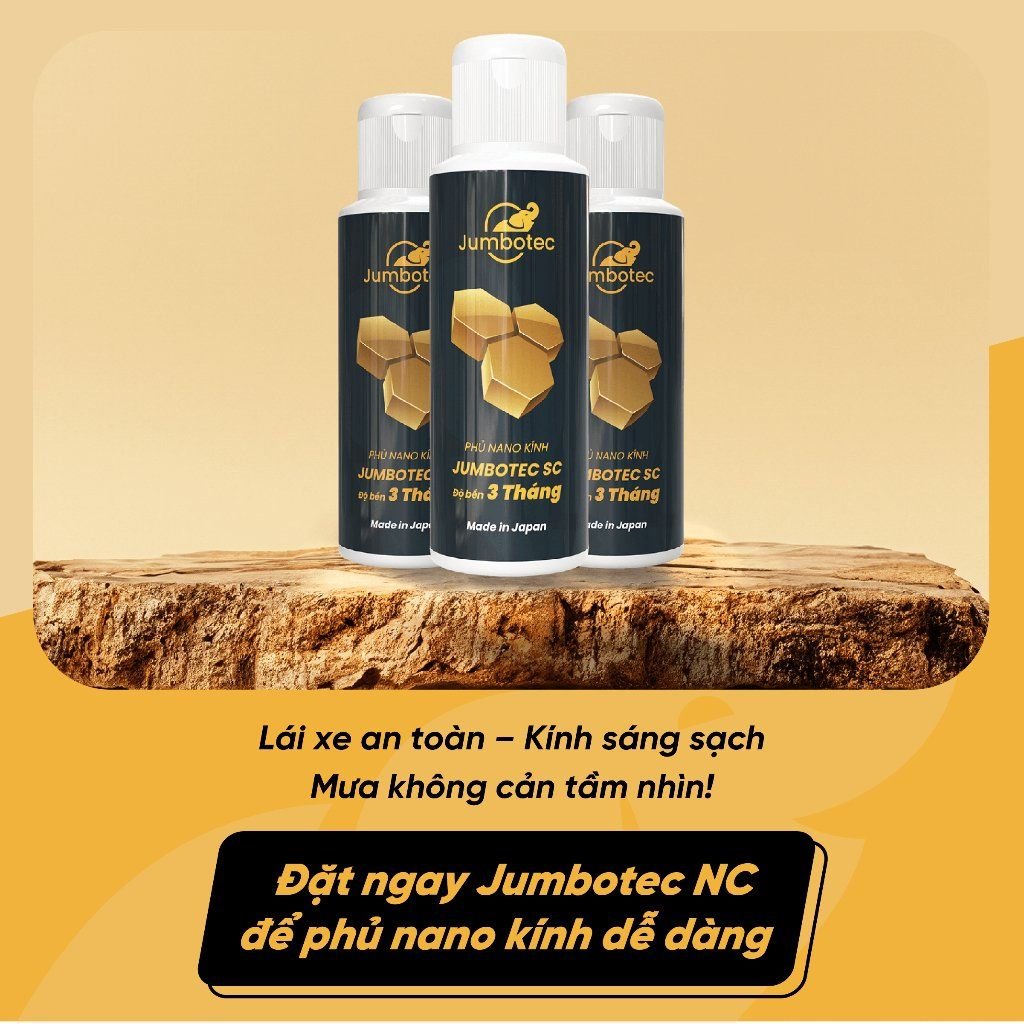 Phủ Nano Kính Ô Tô Jumbotec NC – Chống Bám Nước, Bụi Bẩn, Cải Thiện Tầm Nhìn