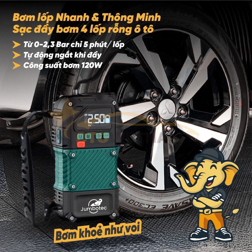 Bơm Lốp & Kích Bình Ô Tô Jumbotec B02